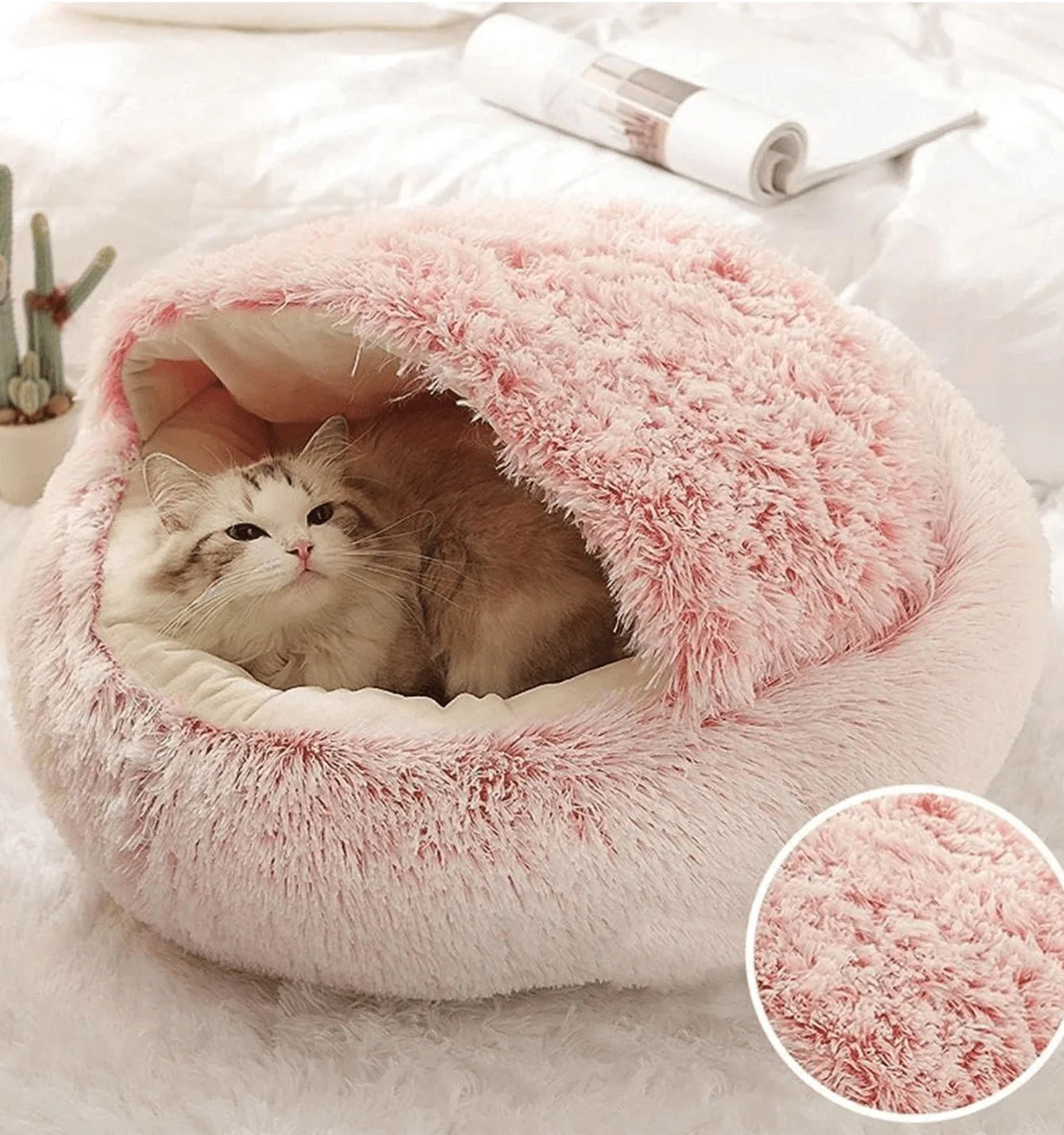 Catzis™ 2 In 1 Pet Dog Cat Bed Round