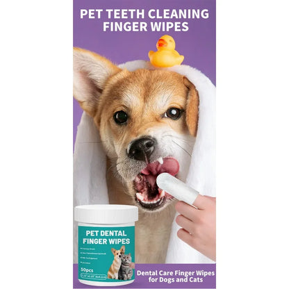 Dental Finger Wipes for Dogs Cats