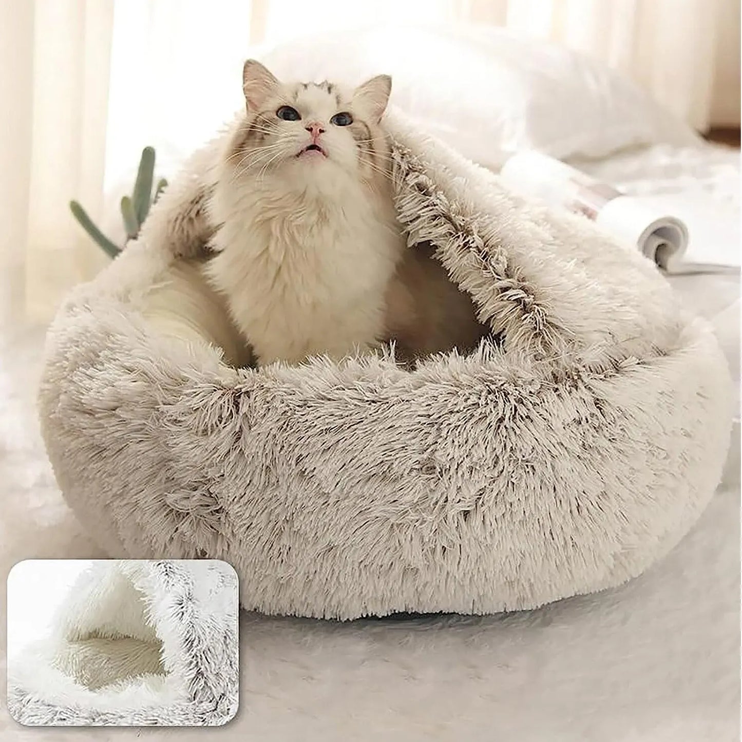 Catzis™ 2 In 1 Pet Dog Cat Bed Round