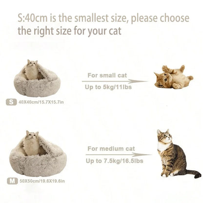 Catzis™ 2 In 1 Pet Dog Cat Bed Round
