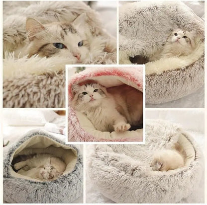 Catzis™ 2 In 1 Pet Dog Cat Bed Round